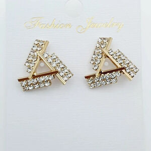 925 Silver Plated Trendy CZ Earrings, FB16FA1076